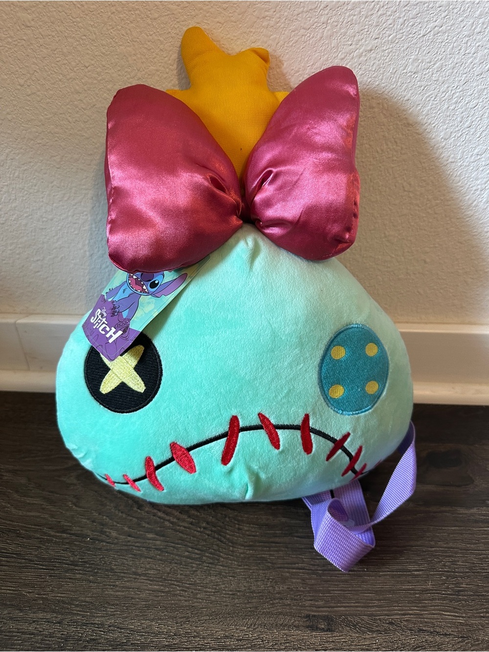 NEW Walt Disney - Lilo & Stitch - Scrump - Head Shaped Plush Mini Backpack